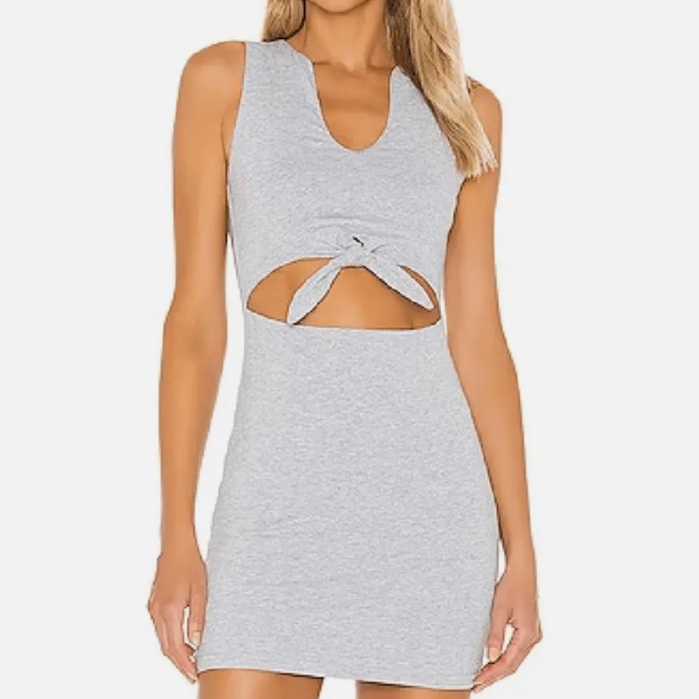 Superdown Grey cut out dress